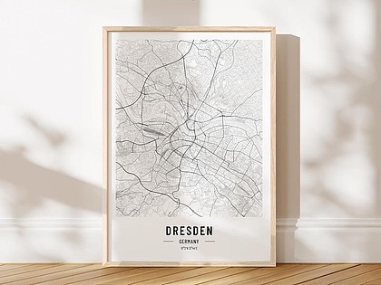 Stadtplan Poster Dresden