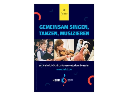 City-Light-Plakate werben für größte Musikschule Dresdens