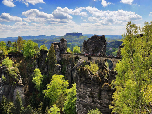 Sächsische Schweiz - Bastaibrücke vom Ferdinandstein aus, Foto: pixabay.com