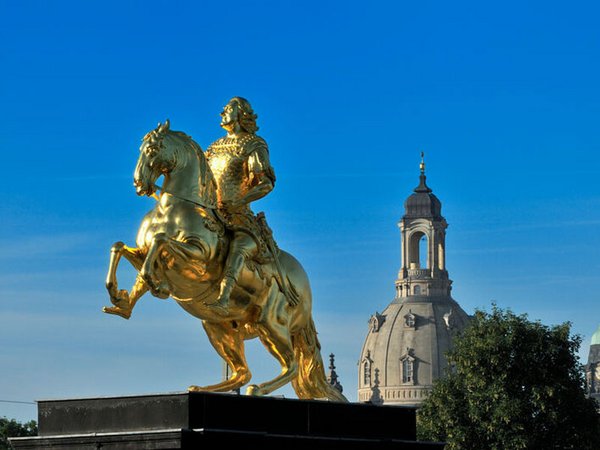 Der Goldene Reiter in Dresden, Foto: Frank Exß (DML-BY)